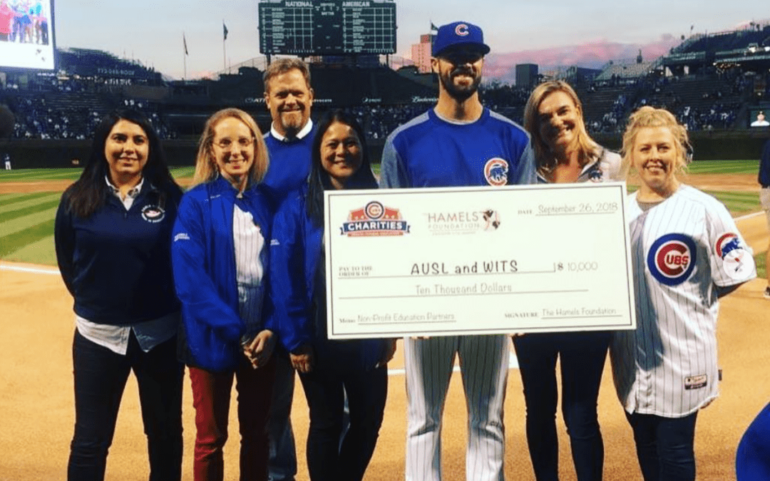 Chicago Cub Recognizes AUSL as an Education Leader with Donation