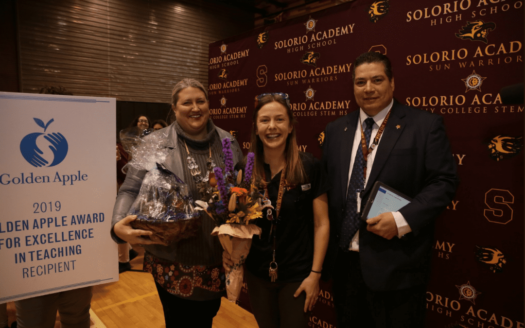 Solorio Teacher Wins Prestigious 2019 Golden Apple Award for Excellence in Teaching